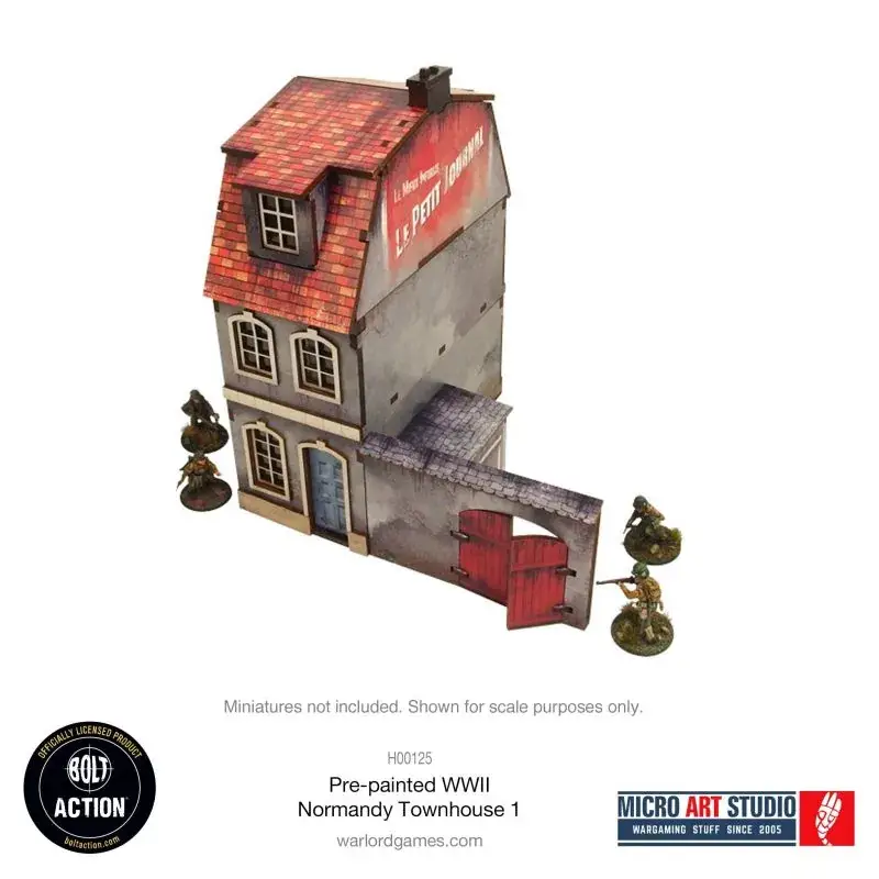 Actieprijs Pre-painted WW2 Normandy Townhouse 1 Figuur spellet