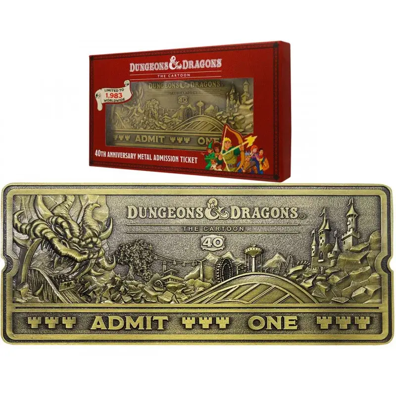 Dungeons & Dragons: The Cartoon - 40th Anniversary Rollercoaster Ticket Replica Gecertificeerd