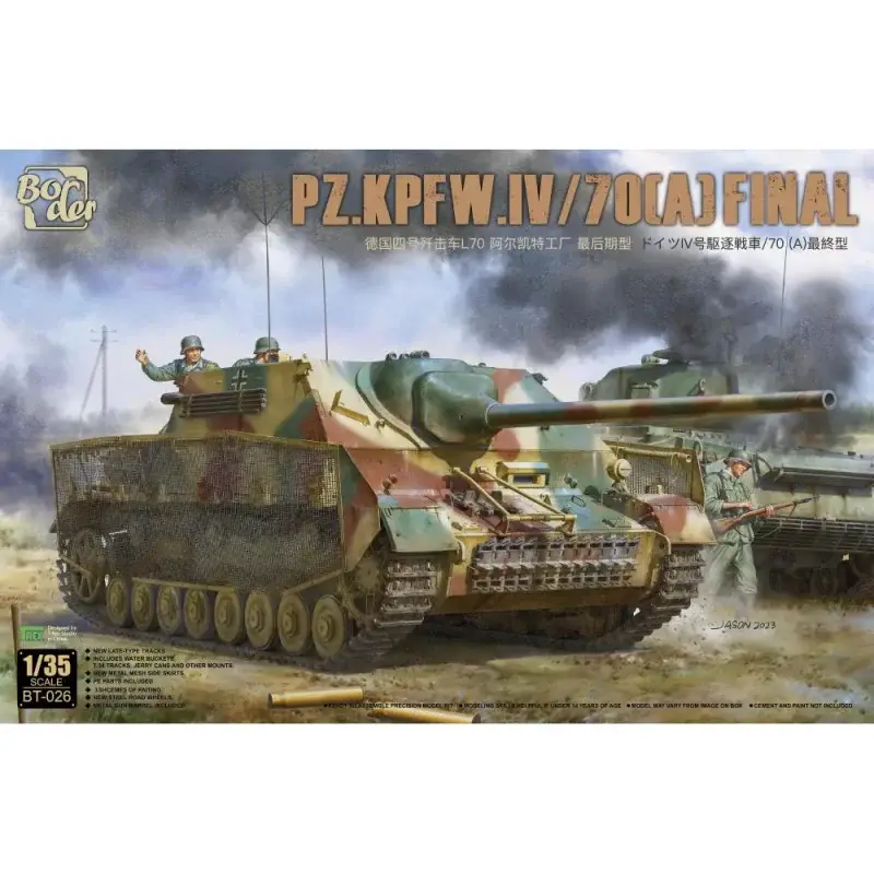 Alleen Vandaag BORDER MODEL: 1/35; PZ.KPFW. Jagdpanzer IV/70 A Last, with PE parts and Metal Gun Barrel