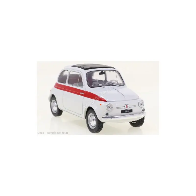 Aanbieding Fiat 500 1960 blanc/rouge Miniatuur