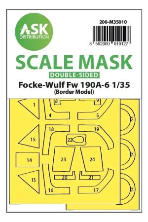 Fw 190A-6 double-sided painting mask for Border Model Accessoire Betrouwbaar