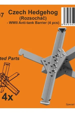 Tijdelijk Beschikbaar Czech Hedgehog - WWII Anti-tank Barrier (4 pcs) 1/72