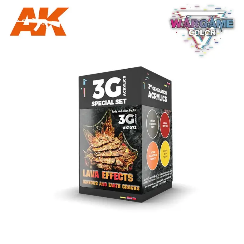 Wargame set lava effects Acrylverf Exclusieve Aanbieding