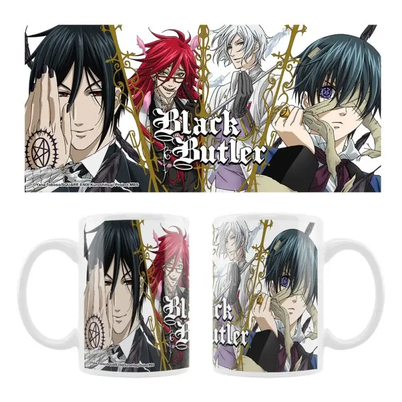 Nu Kopen Black Butler ceramic mug Sebastian, Grell, Ash, Ciel