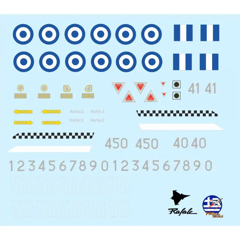 Sticker Greek Dassault RAFALE insignias and basic stencils Decal Exclusieve Aanbieding