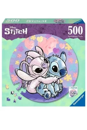 Puzzel Lilo & Stitch round puzzle Stitch (500 pieces) Meest Verkocht