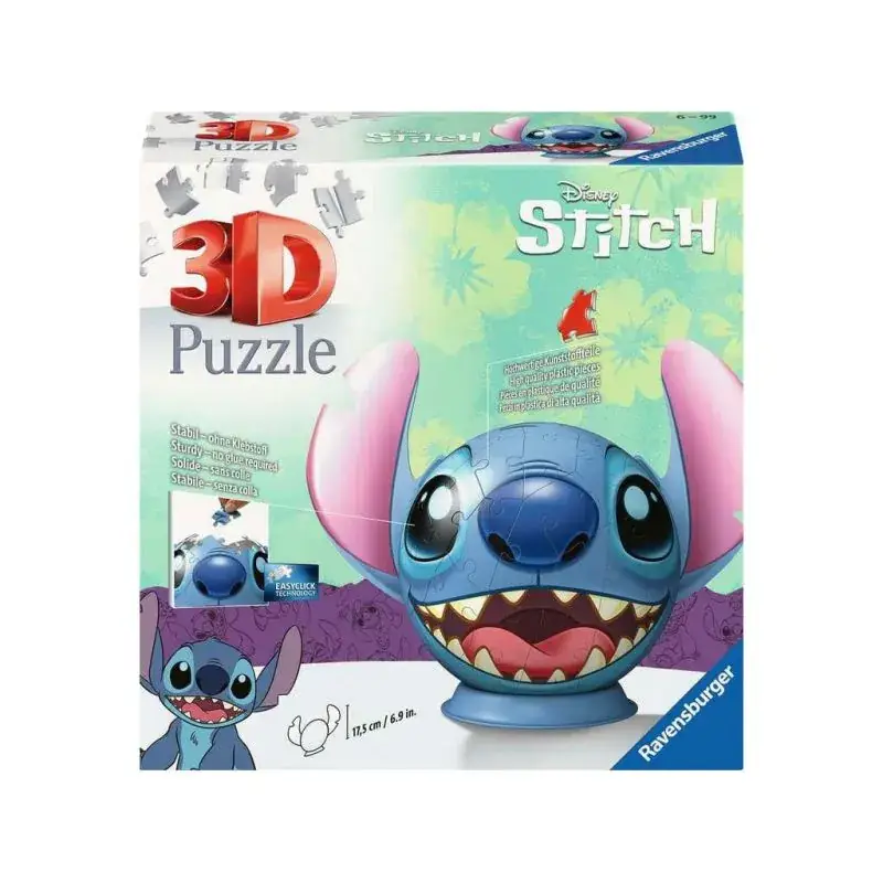 Laatste Kans Puzzel Lilo & Stitch 3D puzzle ball with Stitch ears (72 pieces)