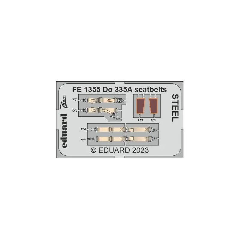 Dornier Do-335A Pfeil seatbelts STEEL 1/48 (designed to be used with Tamiya kits) Accessoire Flitsaanbieding