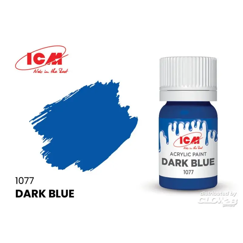 BLUE Dark blue bottle 12 ml Acrylverf Must-Have