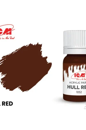 Betaalbaar BROWN Hull Red bottle 12 ml Acrylverf
