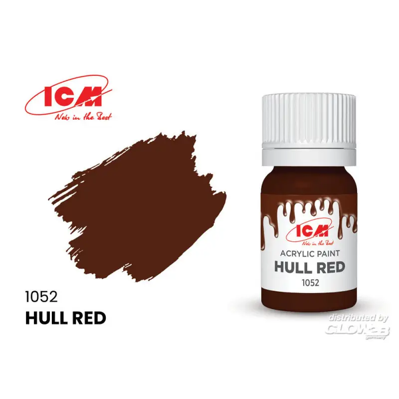 Betaalbaar BROWN Hull Red bottle 12 ml Acrylverf