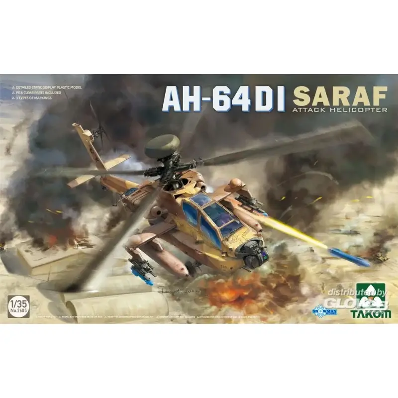 Superprijs AH-64DI SARAF Attack Helicopter Schaalmodel