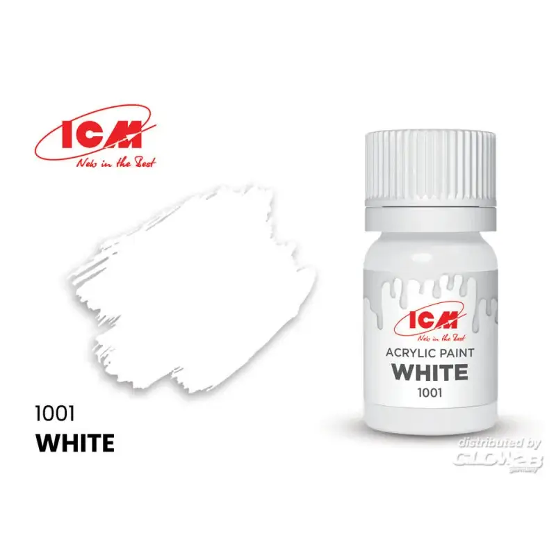 Rechtstreeks Van De Fabrikant BASIC COLORS White bottle 12 ml Acrylverf