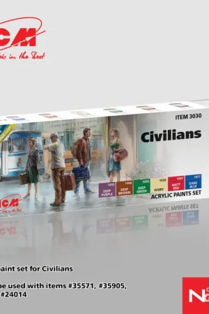 Acrylic paint set for Civilians 6 x 12 ml Acrylverf Tijdelijk Beschikbaar