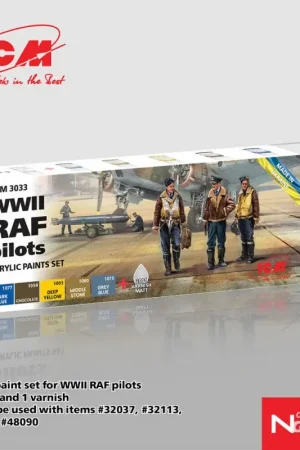Acrylic paint set for WWII RAF pilots 6 x 12 ml Acrylverf Weekendaanbieding