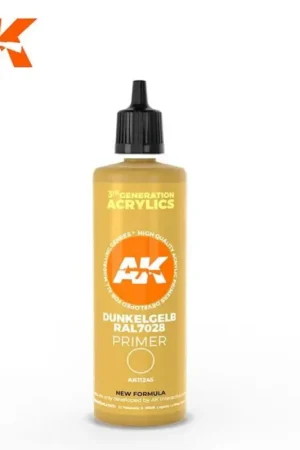Direct Verzonden AK INTERACTIVE: DUNKELGELB RAL 7028 DARK YELLOW SURFACE PRIMER 100ML 3ª Generación