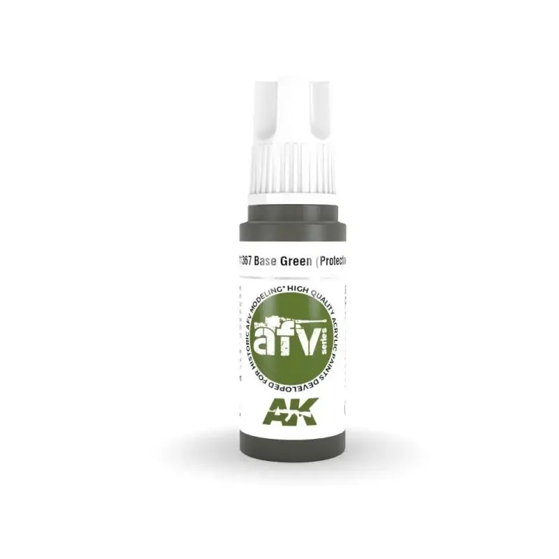 AK INTERACTIVE: acrylic paint 3rd Generation 17mL - Base Green (Protective) Acrylverf Exclusieve Aanbieding