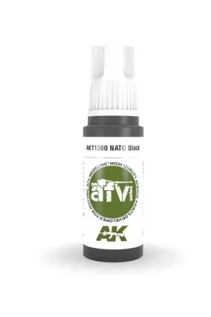 Hoge Kwaliteit AK INTERACTIVE: acrylic paint 3rd Generation 17mL - NATO Black Acrylverf