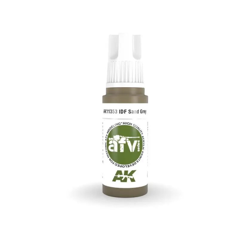 Koopje AK INTERACTIVE: acrylic paint 3rd Generation 17mL - IDF Sand Grey 1970s-1980s Acrylverf