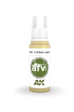 AK INTERACTIVE: acrylic paint 3rd Generation 17mL - RAL 7028 Dunkelgelb (Variant) Acrylverf Lage Prijs