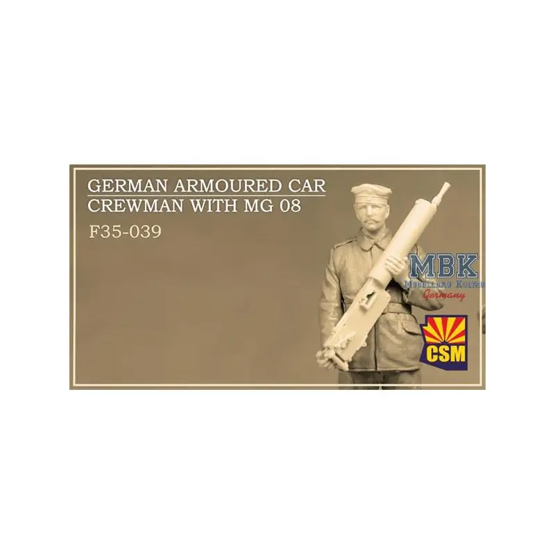 Merkproduct German armoured car crewman with MG 08 Figuren
