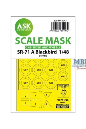 SR-71 A Blackbird one-sided mask for Revell Accessoire Fabrieksprijs
