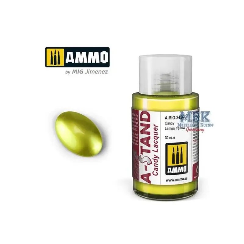 Uitverkoop A-STAND Candy Lemon Yellow - 30ml Enamel Paint air Acrylverf