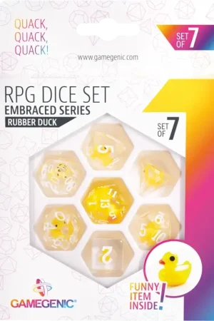 Embraced Series -Rubber Duck- Set de 7 Dés JDR Betrouwbaar