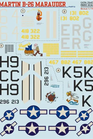 Nieuw Martin B-26 Marauder Part 2 1. B-26B-10-MA 41-8322 B/N 64 'Hell's Belle II' Decal