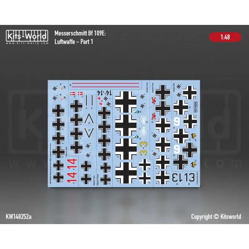 Luftwaffe Part one (2 x A5 decal sheet set) Gratis Retour