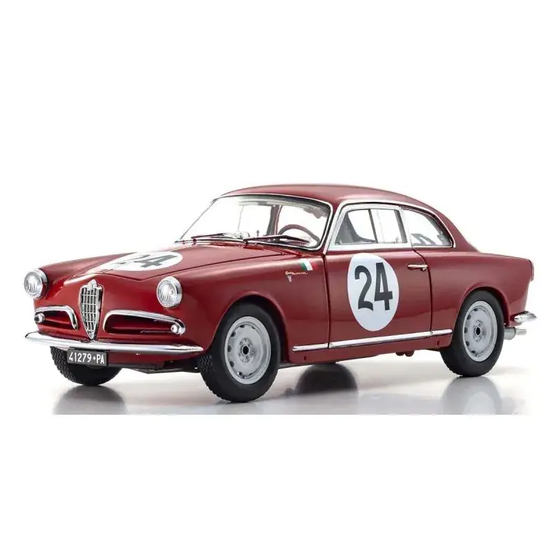 Speciale Aanbieding Kyosho 1:18 Alfa Romeo Giuletta SV Targa Florio 1957 Nr.24 Miniatuur