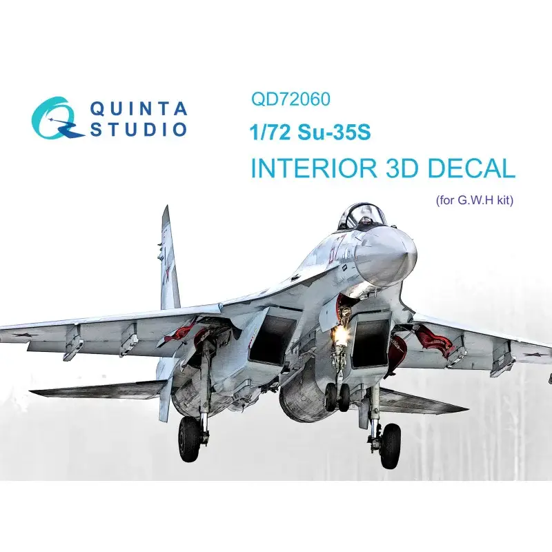 Su-35S 3D-geprint en gekleurd interieur op stickerpapier (GWH) Nieuw