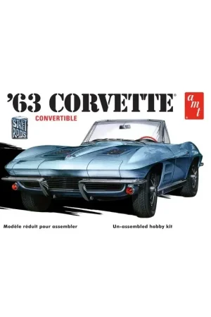 Tijdelijk Beschikbaar Kunststof modelauto Chevrolet Corvette cabriolet 1963 1:25 Schaalmodel