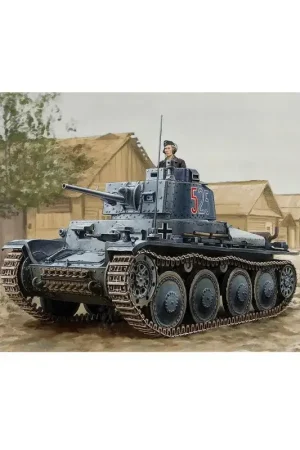 Kunststof tank model Pzkpfw 38(t) Ausf.E/F 1:16 Schaalmodel Rechtstreeks Van De Fabrikant