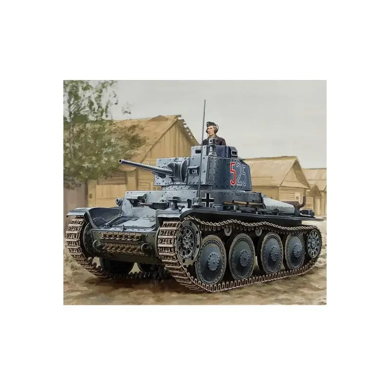 Kunststof tank model Pzkpfw 38(t) Ausf.E/F 1:16 Schaalmodel Rechtstreeks Van De Fabrikant