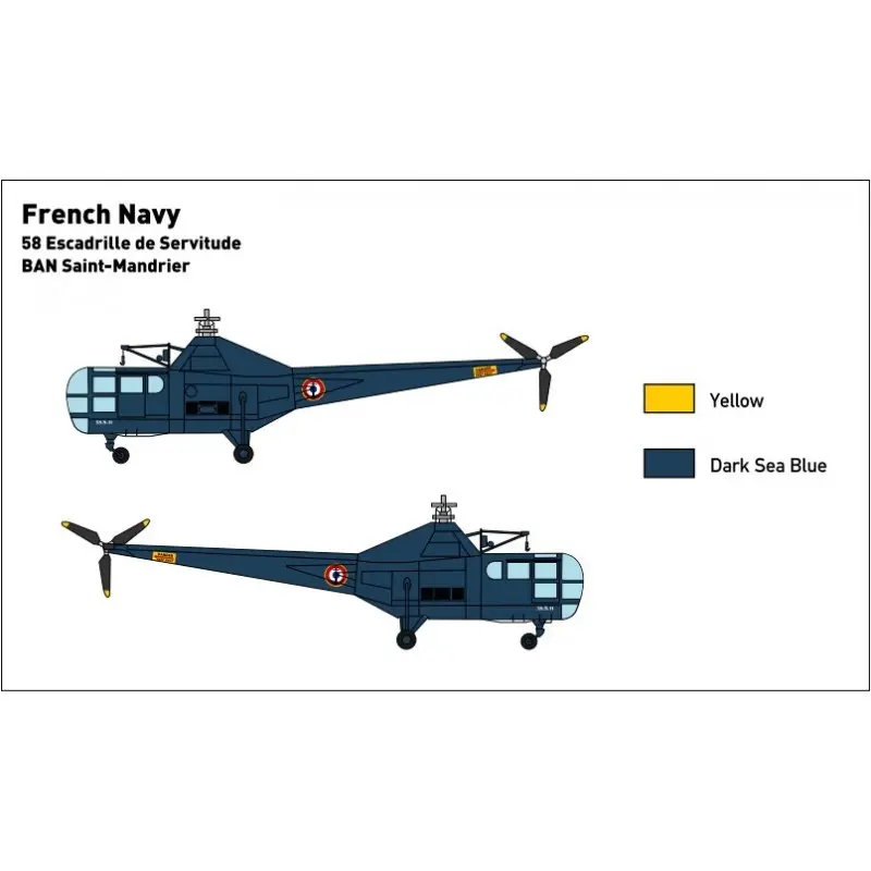 Westland DRAGONFLY Mk.1 Franse marine 1 zakpakket, luifelmasker, 1 stickerversie, Speciale Aanbieding