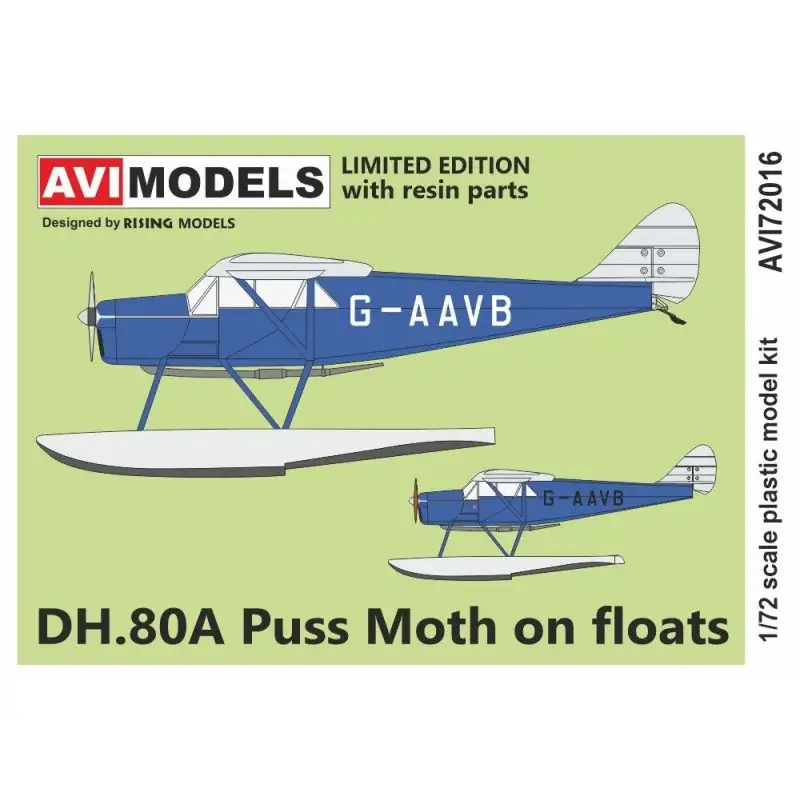 Terug in voorraad! de Havilland DH-80A Puss Moth 'On Floats' limited edition, met hars drijvers Seizoensaanbieding