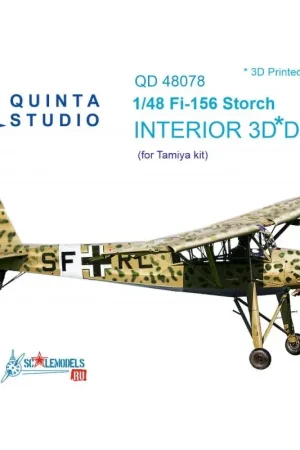 Betaalbaar Sticker Fieseler Fi-156C 'Storch' 3D-geprint en gekleurd interieur op decalpapier (ontworpen voor gebruik met Tamiya-kits)