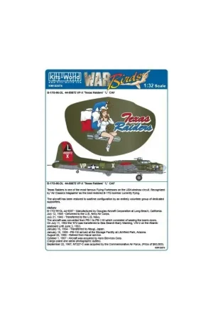 Weekendaanbieding Sticker Boeing B-17G-95-DL Flying Fortress 44-83872 VP-X 'Texas Raiders' 'L' CAF - Aanbevolen kit HK-modellen B-17G (01E04)