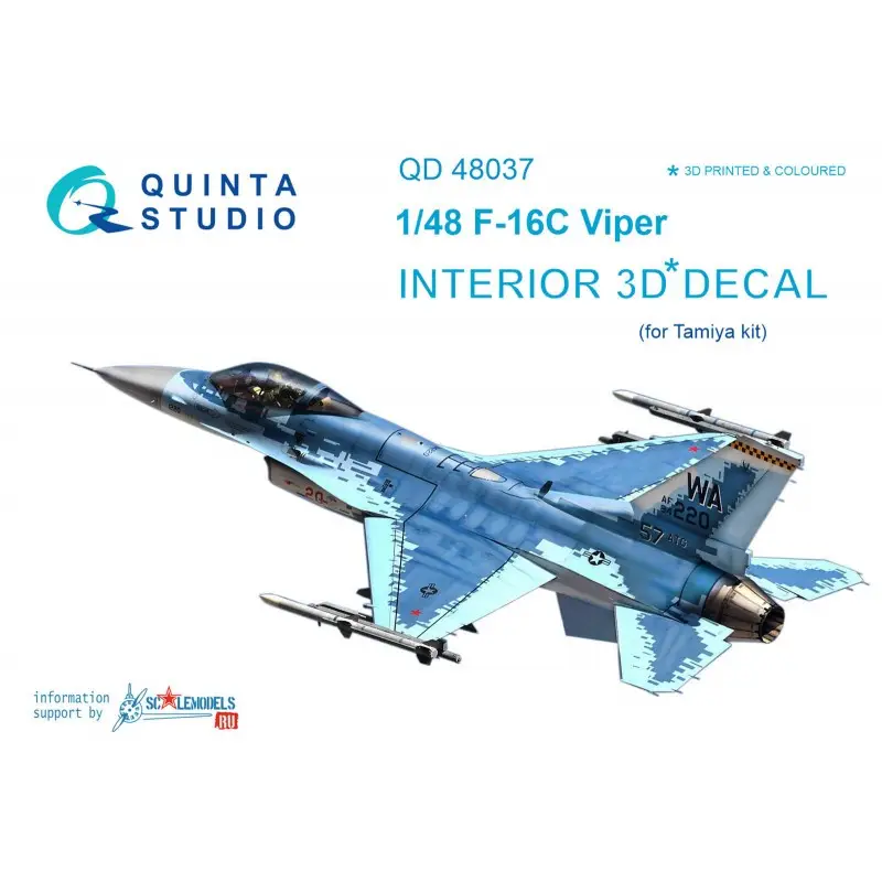 Lage Prijs Sticker Lockheed-Martin F-16C Fighting Falcon 3D-geprint en gekleurd interieur op decalpapier (ontworpen om te gebruiken met Tam