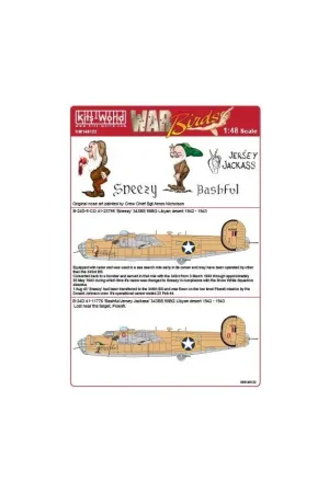 Shop Nu Sticker Geconsolideerde B-24D Liberator 343 BS 98 BG - CO 41-23795 'Sneezy' - B 24D 343 BS 98 BG - CO 41-11776 'Bashful/Jersey J
