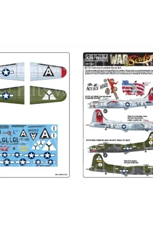 Sticker Boeing B-17 Flying Fortress 42-32095 'Ack Ack Annie' B 17G 322nd BS, 91st BGB 17G March Field Museum 44-6393 'Return to Lage Prijs