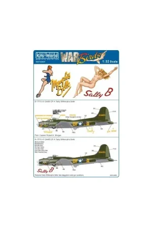 Rechtstreeks Van De Fabrikant Sticker Boeing B-17F/B-17G Flying Fortress 41-24485 DF-U 'Sally B/Memphis Belle' DF-A 41-24485 (ontworpen voor gebruik met Hong