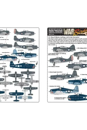 Sticker US Navy & Marine markeringen, midden tot late oorlogsperiode Dit blad bevat generieke emblemen voor de meeste eenmotorig Hoge Kwaliteit