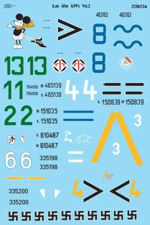 Voordeelprijs Sticker Late War Messerschmitt Bf-109's Vol.2Messerschmitt Bf-109G-14Messerschmitt Bf-109G-5Messerschmitt Bf-109G-6Messerschmitt