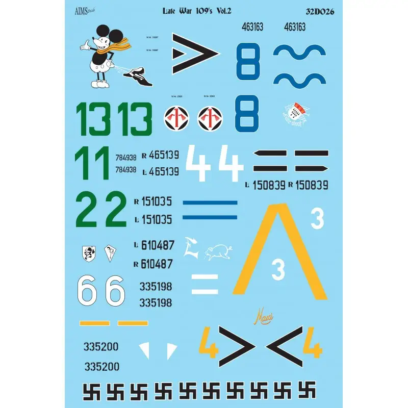 Voordeelprijs Sticker Late War Messerschmitt Bf-109's Vol.2Messerschmitt Bf-109G-14Messerschmitt Bf-109G-5Messerschmitt Bf-109G-6Messerschmitt