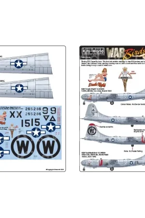 Sticker Boeing B-29 Superfortress 'Dinah Might' 42-65286 1st BS, 9th BG, Iwo Jima, maart 1945 Weekendaanbieding