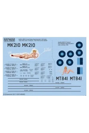 Sticker Supermarine Spitfire Mk.IXc MK210 Lt.Col Gustav Lundquist USAAF Testsectie Boscombe Down, 'Tolly Hello' Dagaanbieding