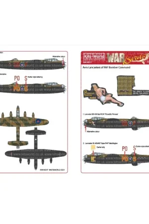 Populair Sticker Avro Lancaster B.III 424 Tiger Sqn 'Piccadilly Princess' NG347. Nummer 1 groep in Skipton-on-Swale, Yorkshire