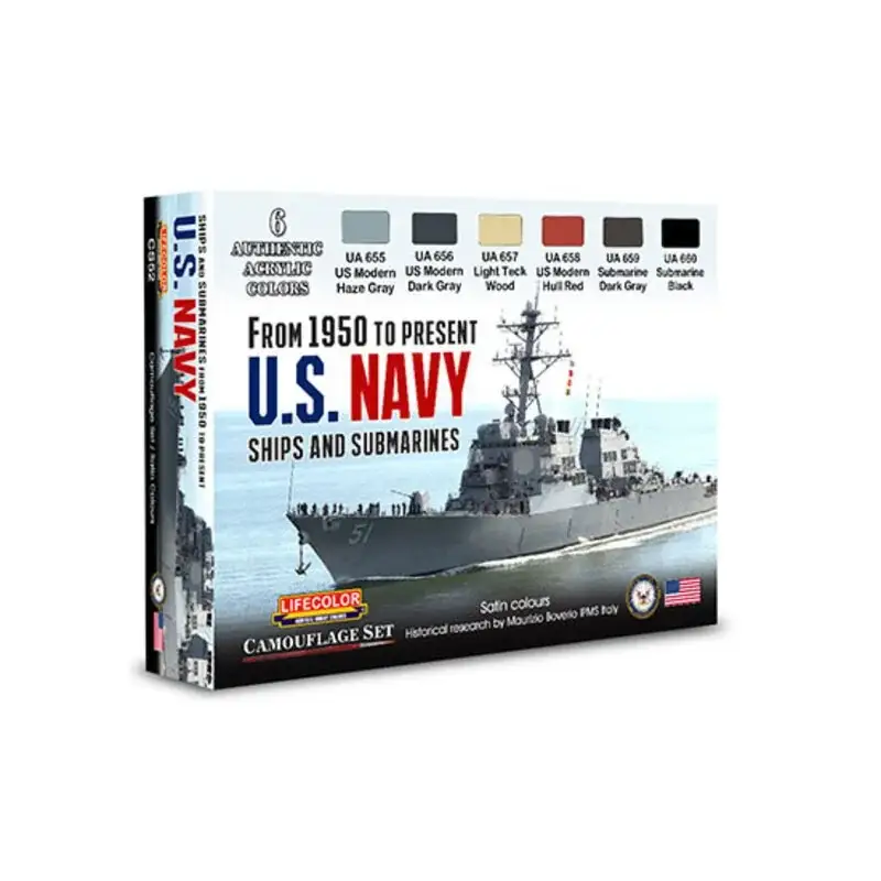 Amerikaanse marineschepen en onderzeeërs Acrylverf Tijdelijk Beschikbaar